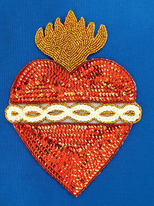 MILAGRO SACRED HEART SAGRADO CORAZON  APPLIQUE PATCH