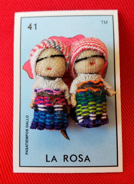 GUATEMALAN WORRY DOLL QUITAPENAS POST EARRINGS