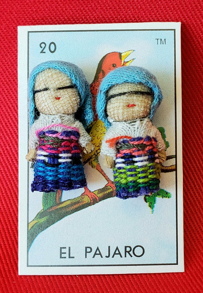 GUATEMALAN WORRY DOLL QUITAPENAS POST EARRINGS