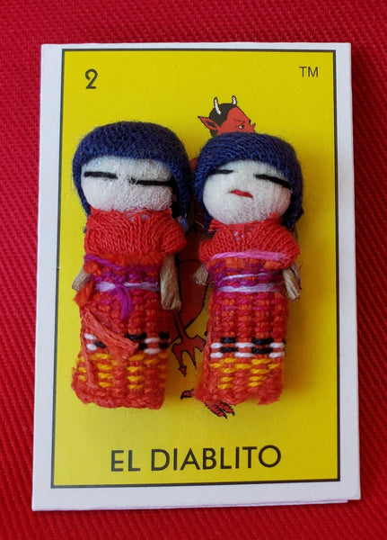 GUATEMALAN WORRY DOLL QUITAPENAS POST EARRINGS