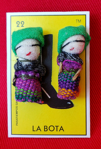 GUATEMALAN WORRY DOLL QUITAPENAS POST EARRINGS