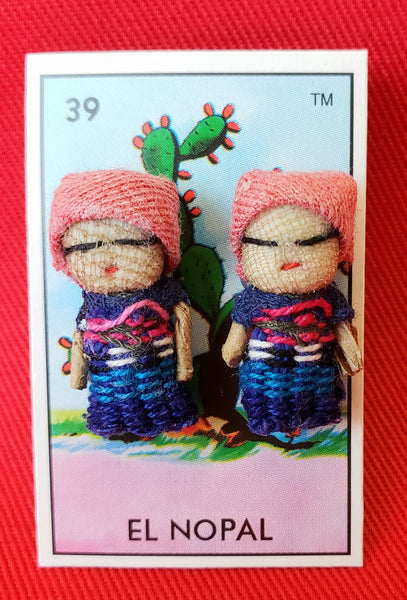 GUATEMALAN WORRY DOLL QUITAPENAS POST EARRINGS