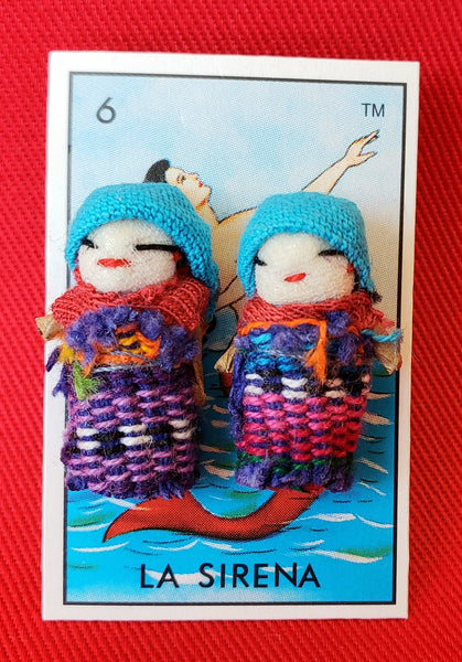 GUATEMALAN WORRY DOLL QUITAPENAS POST EARRINGS