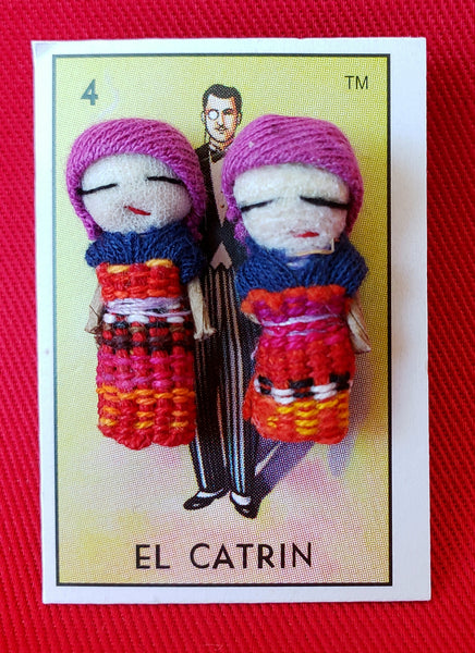 GUATEMALAN WORRY DOLL QUITAPENAS POST EARRINGS
