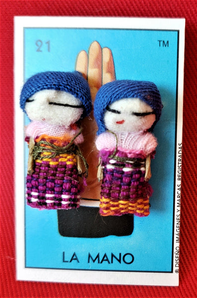 GUATEMALAN WORRY DOLL QUITAPENAS POST EARRINGS