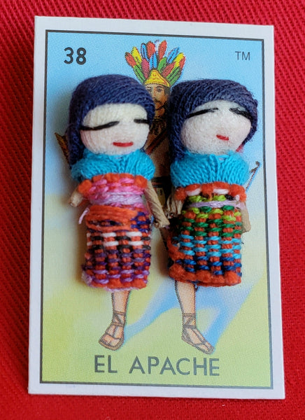 GUATEMALAN WORRY DOLL QUITAPENAS POST EARRINGS