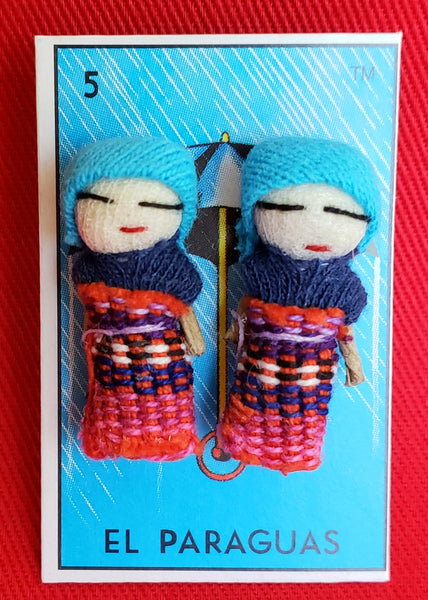 GUATEMALAN WORRY DOLL QUITAPENAS POST EARRINGS