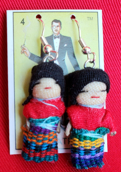 GUATEMALAN WORRY DOLL DANGLE QUITAPENAS EARRINGS