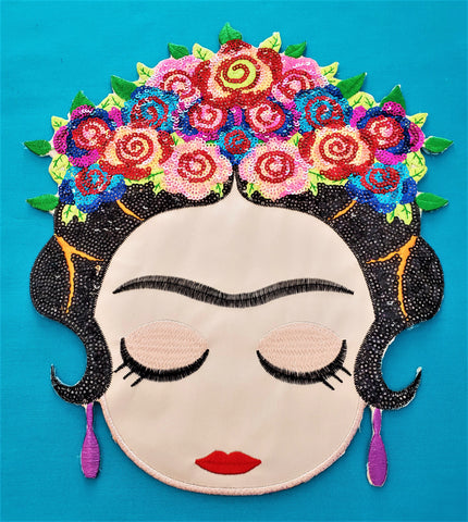 MEXICAN FRIDA KAHLO DESIGN APPLIQUE PATCH