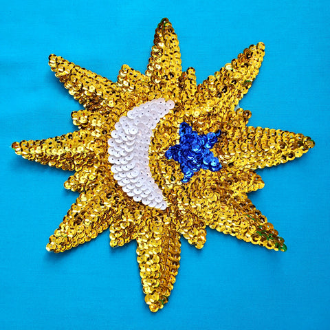 MEXICAN AZTEC ECLIPSE-DESIGN APPLIQUE PATCH