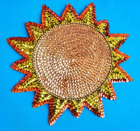 MEXICAN AZTEC SUN-SOL DESIGN APPLIQUE PATCH