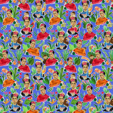 DEAR STELLA FABRIC-VIVA MEXICO DAW #1508-MULTI-FRIDA KAHLO-BY THE YARD-100% COTTON