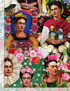 TIMELESS TREASURES FABRIC - MULTI WOMEN'S PORTRAITS - FRIDA - ART CD1580 - 100% COTTON FABRIC
