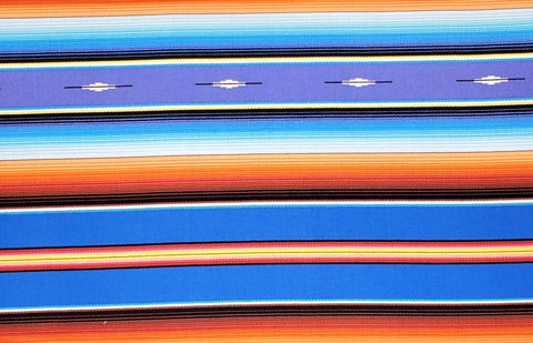 E STUDIO - FIESTA #545 ROYAL SERAPE STRIPE - FABRIC BY THE YARD - 100% COTTON