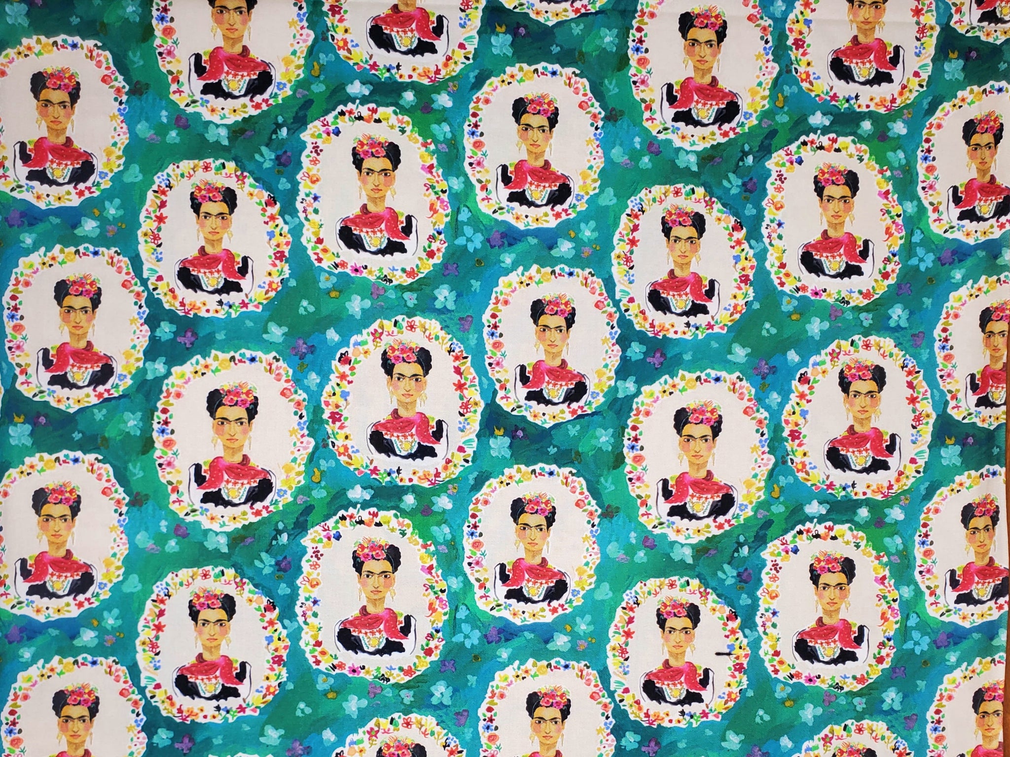 DEAR STELLA VIVA MEXICO FABRIC - VIVA LA VIDA FRIDA  #DAW1509 - BY THE YARD- 100% COTTON