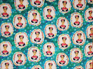 DEAR STELLA VIVA MEXICO FABRIC - VIVA LA VIDA FRIDA  #DAW1509 - BY THE YARD- 100% COTTON